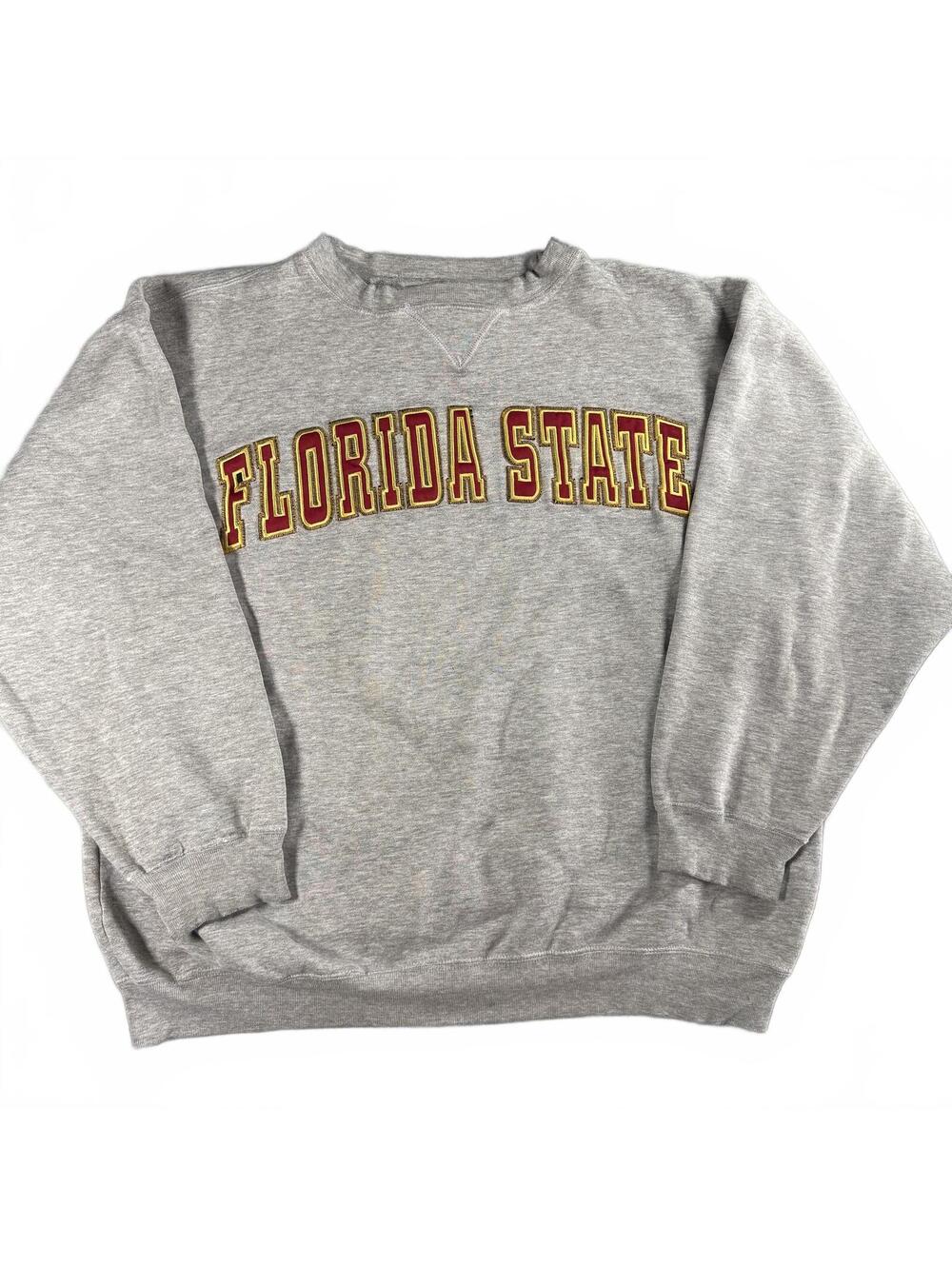 Vintage 90s/Y2K Florida State University Crewneck Sweatshirt - Champs Excl., L